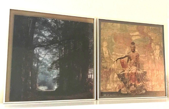 Lot of 2 completed puzzles in frames