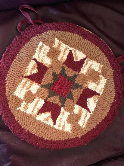 Mill Village Hooked Chair Pad