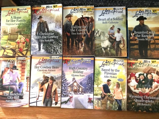Lot of 10 Harlequin Love Inspired Romance Novels