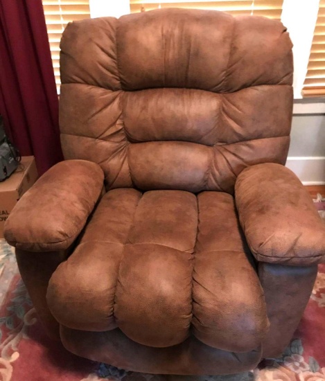 Brown Microsuede Recliner