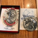 Lot of 2 Wendel August Collectable Pewter Ornaments