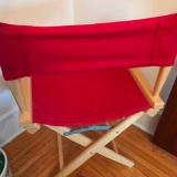 Director Style chair - red canvas