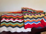Set of 2 Beautifully Crocheted Afghans