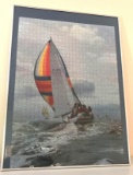 Framed sailboat jigsaw puzzle