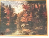 Framed forest scene jigsaw puzzle