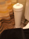 Lot of bath towels shower curtain
