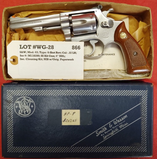 S&W Mod 63 Ser #M118280 Revolver 22 LR