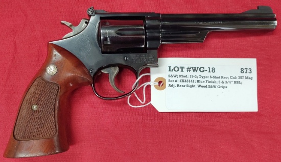 S&W Mod 19-3 Ser #4K43141 Revolver 357 Mag