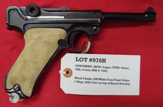 DWM 1917 Ser #7497 Pistol 9mm