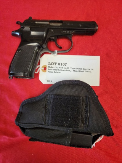 CZ (N.I LLC W. Hurley, NY) Model m.82 9x18 Pistol