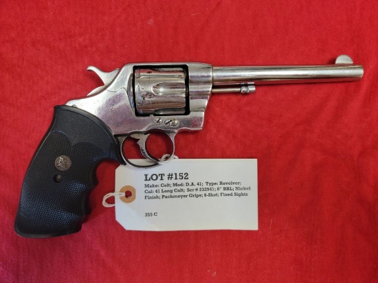 Colt Model D.A. 41, 41 Long Colt Revolver