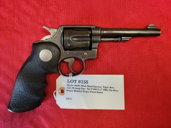 S&W Hand Ejector 38 Long Revolver