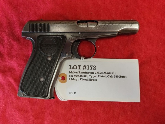 Remington UMC Mod 51 380 ACP Pistol