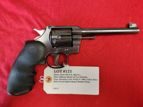 Colt's PT.F.A. Mfg Co. Officers Model 38 38 Spl Revolver