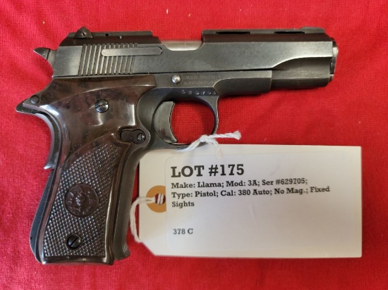 Llama Mod 3A 380 Cal Pistol