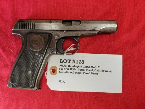 Remington UMC Mod 51 380 ACP Pistol