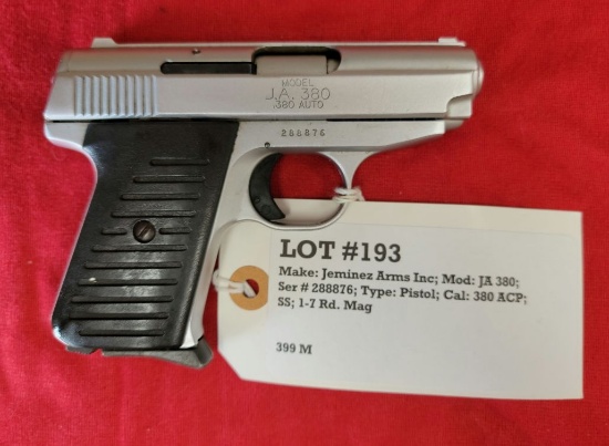 Jeminez Mod JA 380 380 ACP Pistol