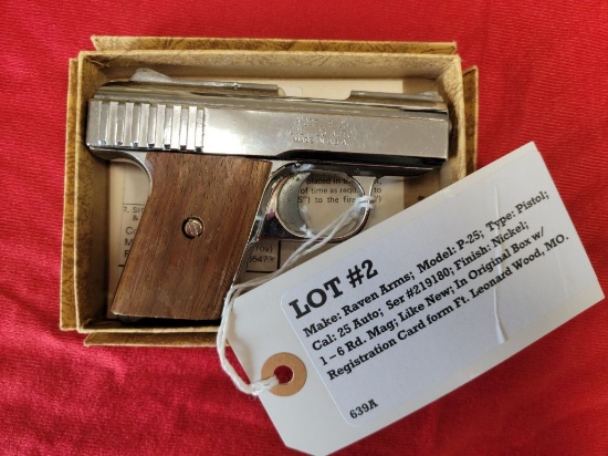Raven Arms Model P-25 .25 Auto Pistol