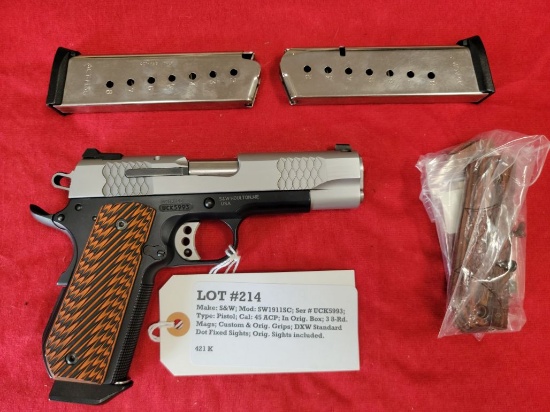 S&W Mod SW1911SC 45 ACP Pistol