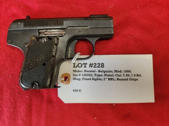 Herstal-Belguim Mod 1908 7.65 Pistol