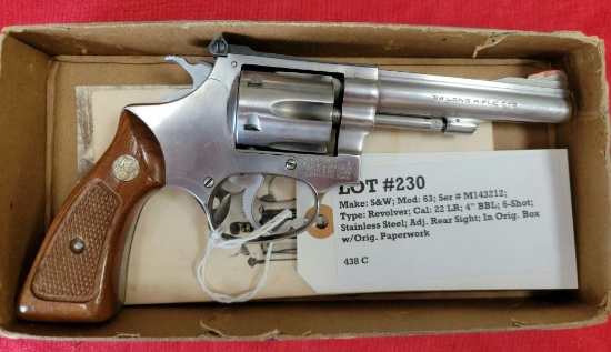 S&W Mod 63 22LR Revolver