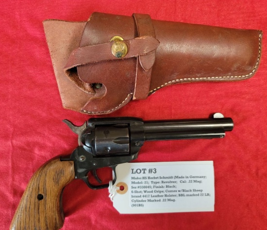 HS Herbert Schmidt - Made in Germany Model HS Modell 21 .22 Magnum Revolver