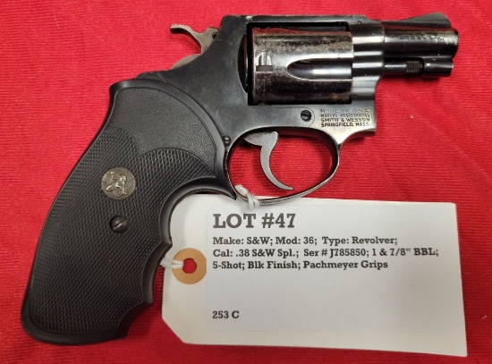 S&W Model 36 38 Spl Revolver