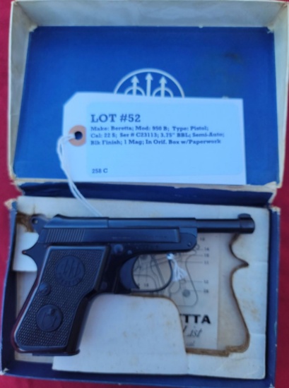 Beretta (Made in Italy) Model 950 B 22S Pistol