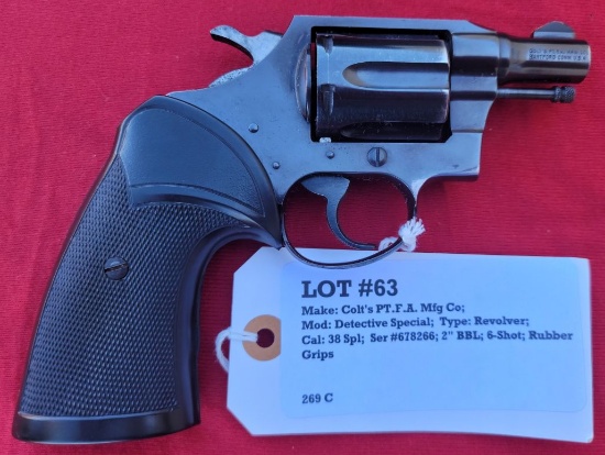 Colt's PT.F.A. Mfg Co. Model Detective Special 38 Spl Revolver