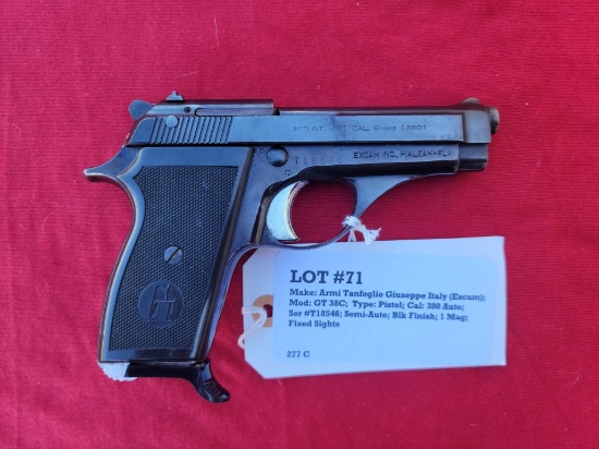 Armi Tanfoglio Giuseppe (Excam) Model GT 38C 380 Auto Pistol