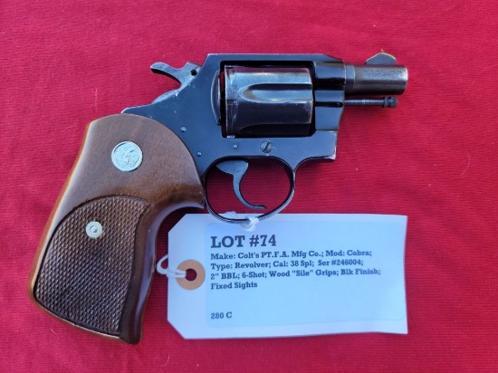Colt's PT.F.A. Mfg Co. Model Cobra 38 Spl Revolver