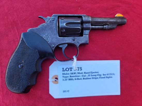 S&W Model Hand Ejector 32 Long Revolver