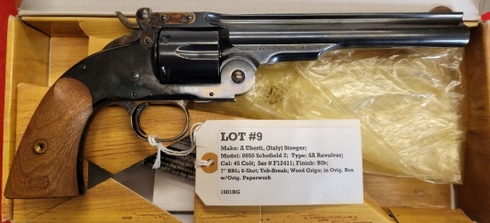 Stoeger, Akokeek, MD (A Uberti, Italy) Model 0850 Schofield 2 45 Colt Revolver