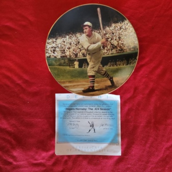 Rogers Hornsby Collector Plate
