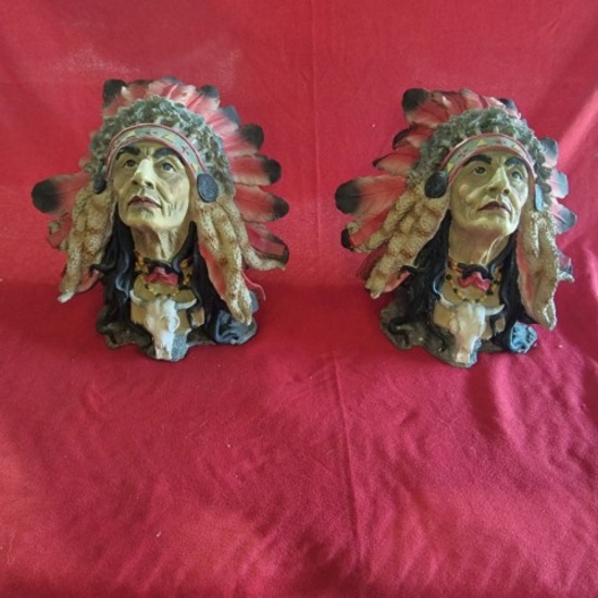 2 Indian Chief Heads