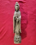 Wooden Chinese Guanyin Figurine