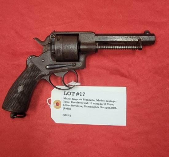 Francotte Mod A Liege 12; 12 Mm Revolver