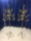 (2) 13 Light Cluster Adjustable Height Candelabras