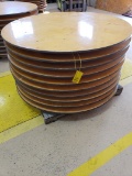 10x$ 60in Diameter Wood Tables