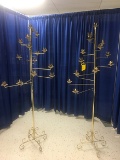 (2) 15 Light Spiral Adjustable Height Candelabras