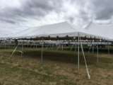 20x40 Anchor Fiesta Expandable  White Vinyl Aluminum Frame Tent Sells with Tie Downs