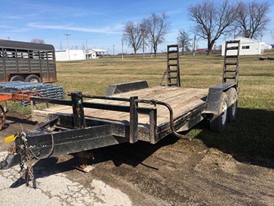 7ft wide x 14+2 Trailer, 8 bolt wheels, fold over ramps