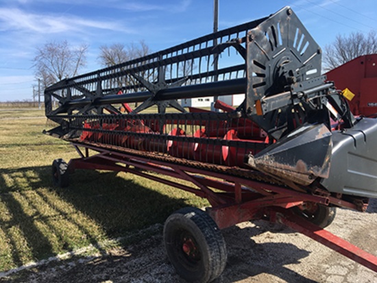 Case IH 1020 20ft Platform, poly skids, sells complete with head hauler
