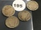 Lot of 4 1906, 1906-O, 1906-S, 1906-D Liberty Dimes