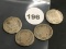 Lot of 4 1907, 1907-O, 1907-S, 1907-D Liberty Dimes
