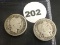 Lot of 2 1914-D Barber Dimes