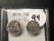 1854 3 Cent Pc., 1857 Seated Half Dime