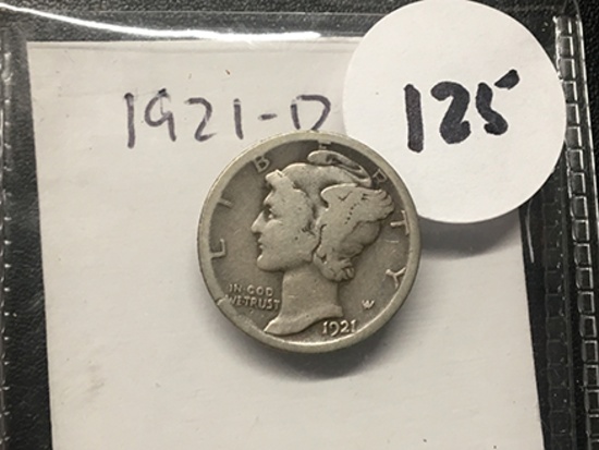 1921-D Mercury Dime