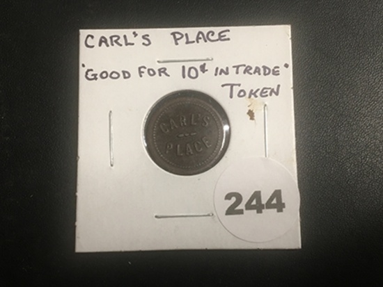 Carl's Place 10 cent Trade Token
