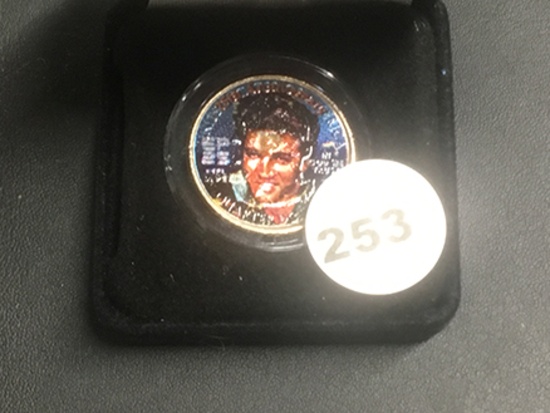 Elvis painted quarter